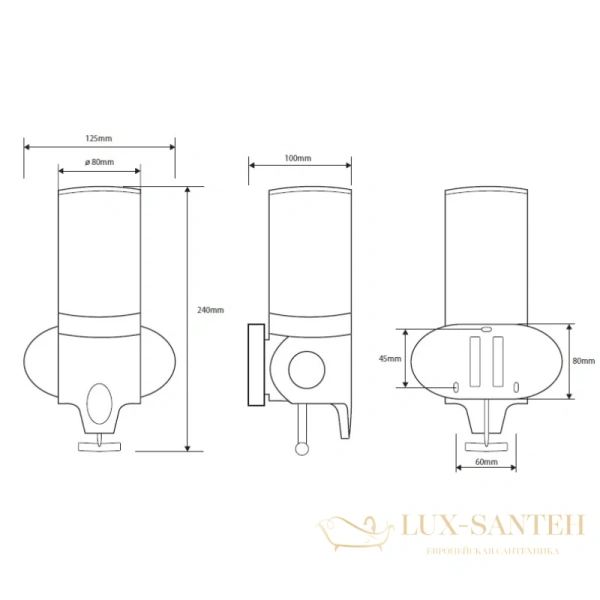 дозатор bemeta hotel equipment 151109015, нержавеющая сталь