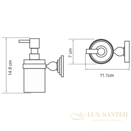 дозатор wasserkraft regen k-6999 170 мл, хром