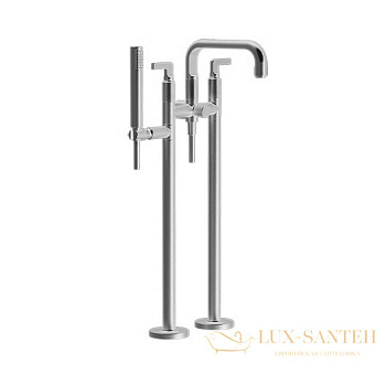 смеситель напольный gessi inciso 58029.149 для ванны, finox brushed nickel