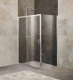 душевой уголок belbagno unique unique-ah-1-120/135-90-c-cr 135х90 см профиль хром, стекло прозрачное 