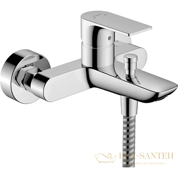 смеситель для ванны c душем hansgrohe rebris e 72450000, хром