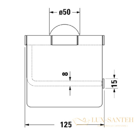 бумагодержатель duravit starck t 0099404600 с крышкой, черный