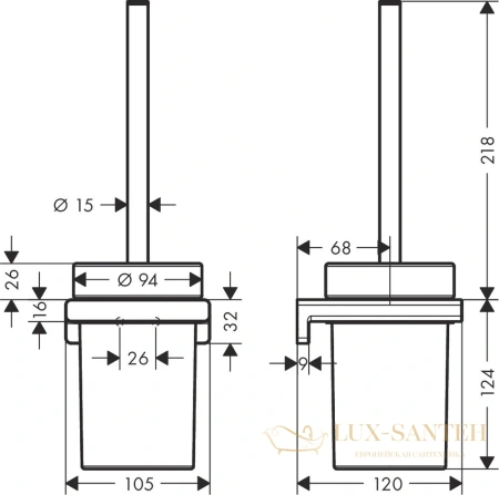 ершик hansgrohe addstoris 41752700 белый