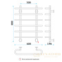 полотенцесушитель электрический energy nova 800/600 80w, хром