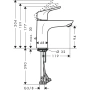 смеситель для раковины hansgrohe focus 31657000, хром