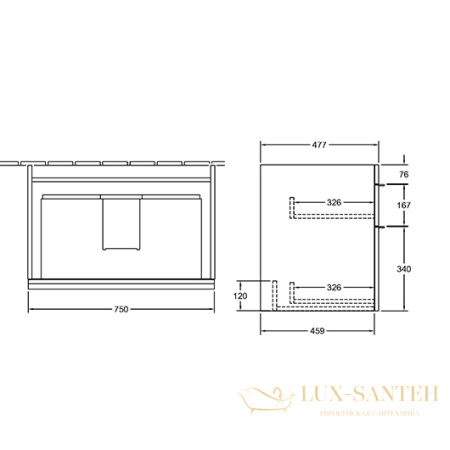 тумба под раковину villeroy & boch venticello a92501dh 75.3x50.2x59, белый