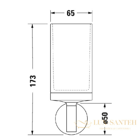 стакан duravit starck t 0099311000 настенный, хром