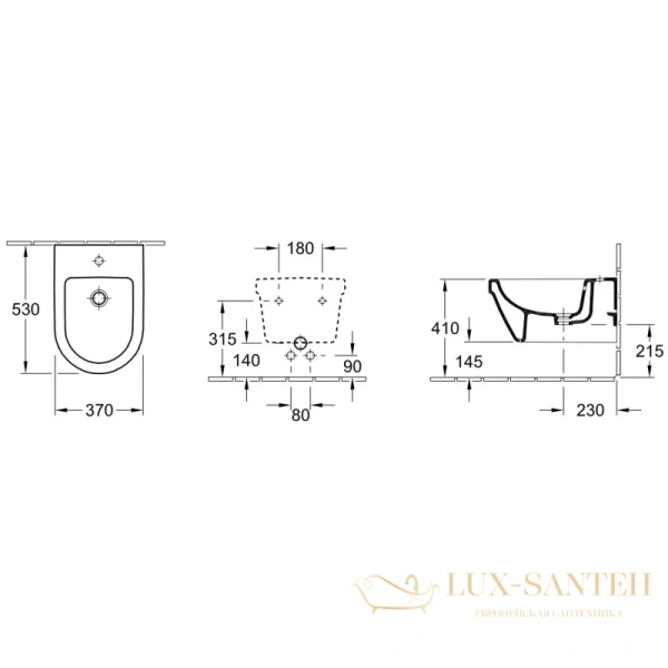 подвесное биде villeroy & boch omnia architectura 54840001, альпийский белый