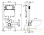 инсталляция для подвесного унитаза aquatek standart ins-0000001 (со звукоизоляционной прокладкой)