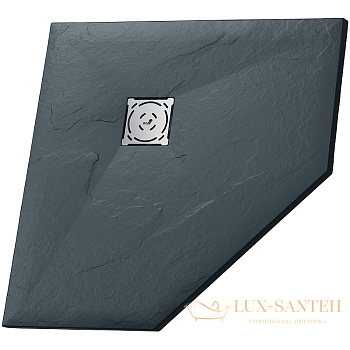 душевой поддон rgw stone tray 16155088-02 из искусственного камня st/t-g 80x80, графит