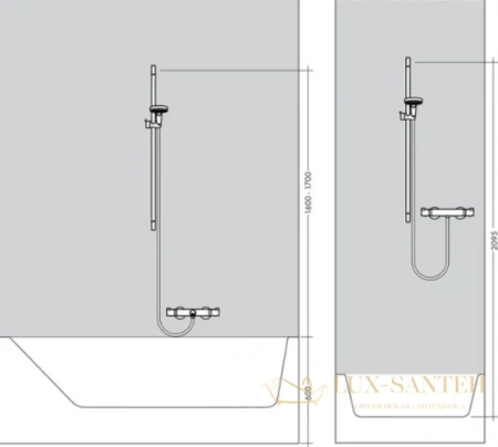 душевой набор hansgrohe raindance select s 120 3jet/unica 26630400 белый/хром