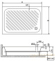 акриловый поддон rgw acrylic 16180292-51 для душа b/cl-s 120x90, белый