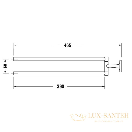 полотенцедержатель duravit starck t 0099414600 двойной, черный