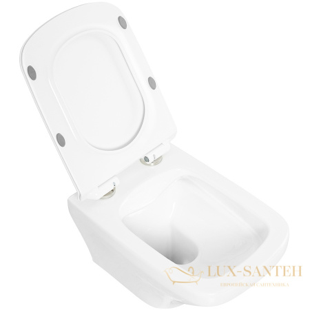 подвесной унитаз belbagno sela bb3201chr/bb3201sc с сиденьем микролифт, белый