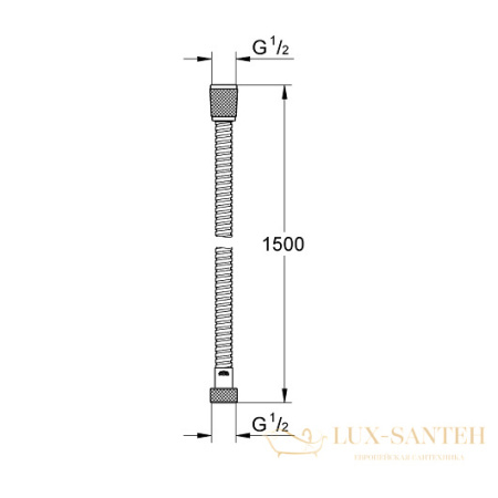 душевой шланг grohe relexaflex metal long-life 28143001 1500 мм, хром