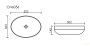 умывальник чаша накладная овальная белый, ceramica nova element 502*363*145мм cn6056