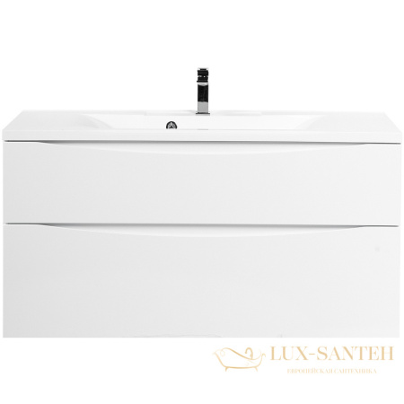 тумба под раковину belbagno marino-h60 marino-h60-1100-2c-so-bl-p 110 см подвесная, bianco lucido