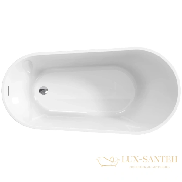 ванна акриловая свободностоящая 170x80 см belbagno bb704-1700-800-k, белый глянцевый