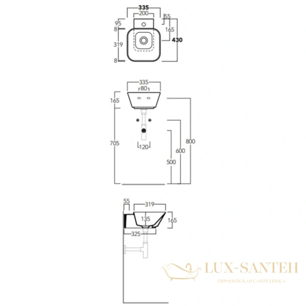 раковина simas wave wa07 bi*1 33,5x43 см, белый