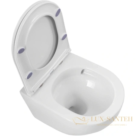 подвесной безободковый унитаз belbagno sfera-r bb046ch-tor, белый