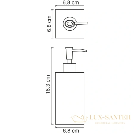 дозатор wasserkraft kammel k-9199 300 мл, белый