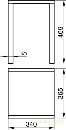 табурет keuco plan, 14982170051, алюминий серебристый анодированный/белый