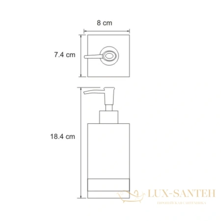 дозатор wasserkraft inn k-4399 290 мл, хром/белый