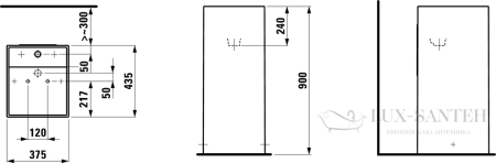 раковина laufen kartell by 8.1133.1.000.158.1 напольная 38 см, белый глянцевый 