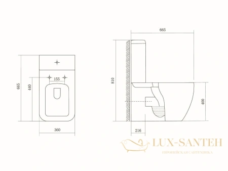 унитаз-компакт aquatek либра aq1263-00 с сиденьем soft close