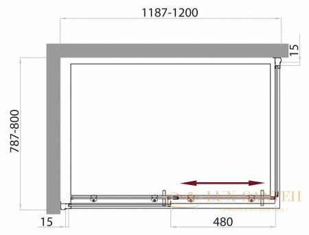 душевой уголок belbagno uno uno-ah-1-120/80-p-cr 120x80 см профиль хром, стекло рифленое 