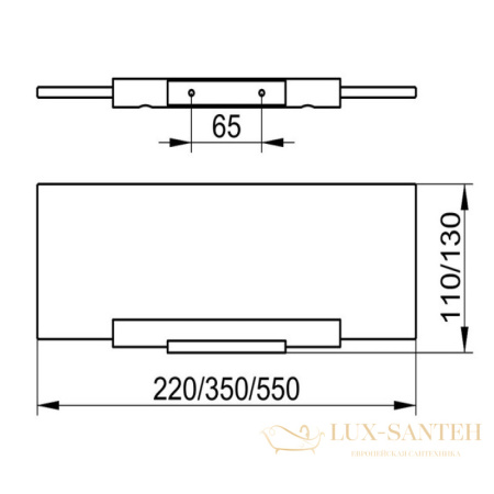 полка для ванной keuco plan 14910005300 350мм кристаллин, без держателя