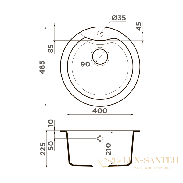 кухонная мойка omoikiri yasugata 48r-wh tetogranit х белый, 4993133