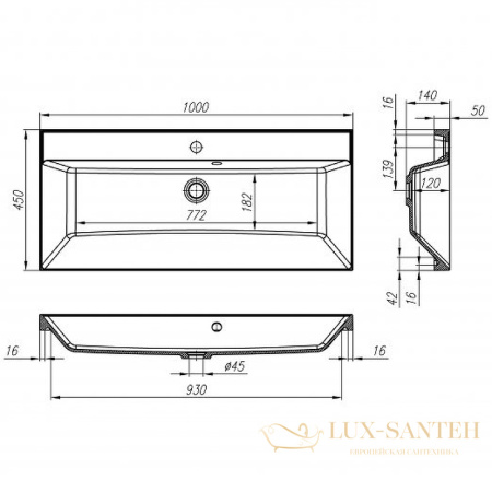 раковина belbagno bb1000/450-lv-mr-ast, белый