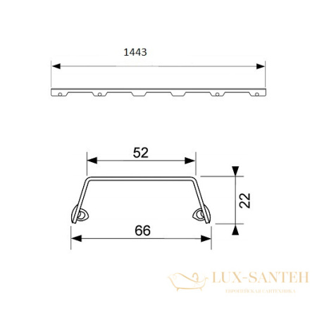 декоративная панель tece tecedrainline «steel ll» 601582 1500 мм, глянец