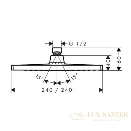 верхний душ hansgrohe crometta e 240 1jet 26726000 хром