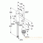 смеситель kludi bozz 38288n076 для раковины, с донным клапаном, золото матовое