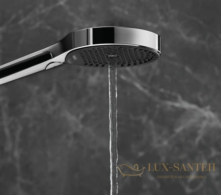 душевой гарнитур hansgrohe rainfinity 27671000 130 3jet со штангой 90 и мыльницей, хром