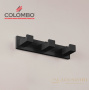 крючок тройной colombo design look lc37.nm, черный матовый