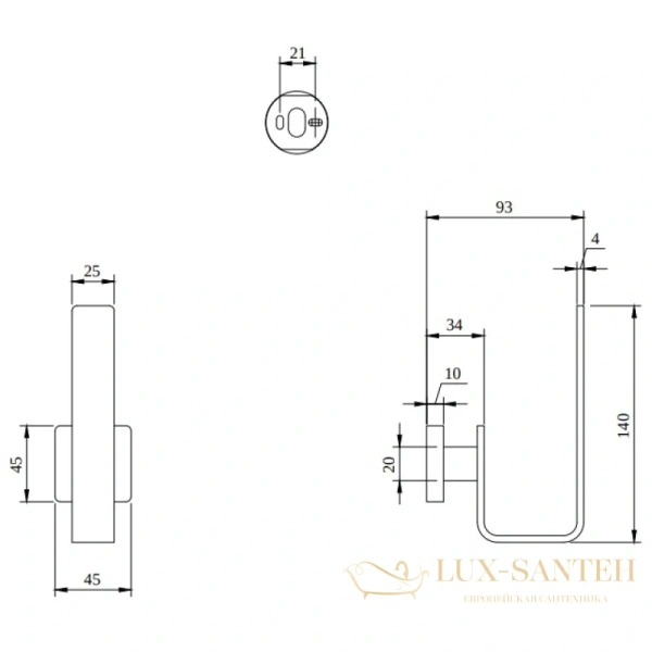 бумагодержатель villeroy & boch elements-striking tva15201500061, хром