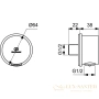 подключение для душевого шланга ideal standard idealrain bc808xg, черный матовый