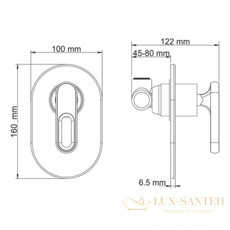 гигиенический комплект wasserkraft kammel a111857, хром