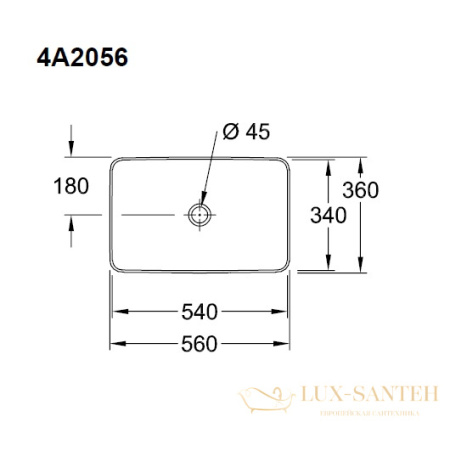 раковина накладная villeroy & boch collaro 4a2056rw ceramicplus 560х360 мм, белый матовый