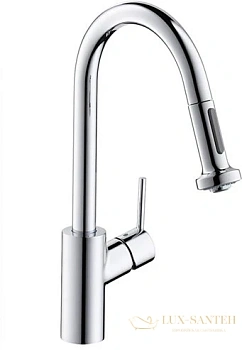 смеситель для кухни с выдвижным душем hansgrohe talis s2 variarc 14877000