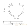 полка стеклянная wasserkraft bm k-566 24,5 см, хром