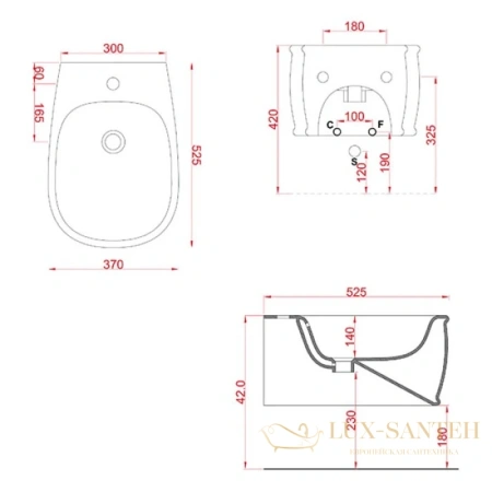 биде artceram atelier atb001 17 00 *1 подвесное, черный матовый