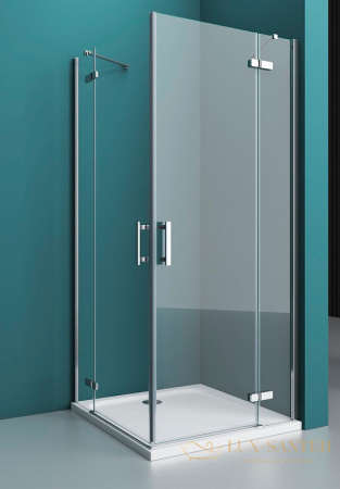 душевой уголок belbagno kraft kraft-ah-22-120/80-c-cr-r 120х80 см профиль хром, стекло прозрачное 