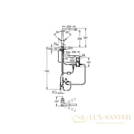 смеситель grohe minta touch 31360dc1 для мойки, сталь