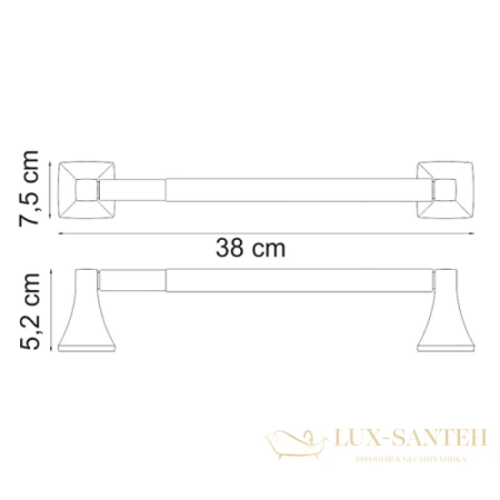 полотенцедержатель wasserkraft wern k-2591 38 см, хром