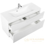 тумба под раковину belbagno marino-h60 marino-h60-1100-2c-so-bl-p 110 см подвесная, bianco lucido