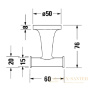 крючок duravit starck t 0099301000 двойной, хром